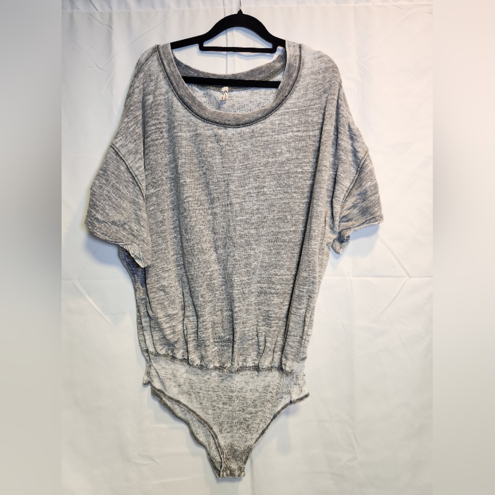 Gray Free People Soft & Stretchy Bodysuit